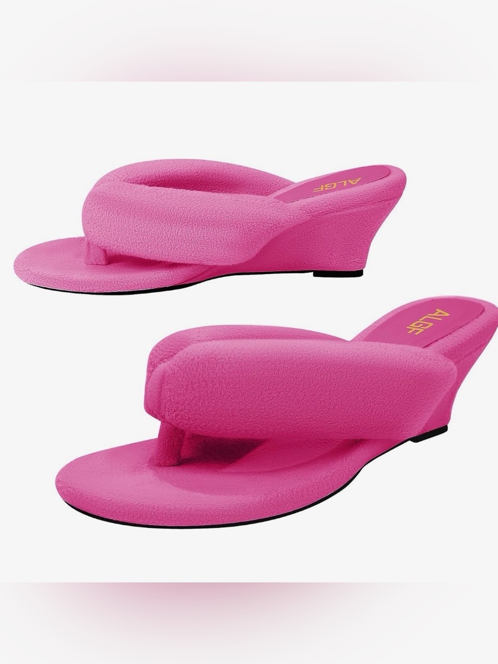 ALGF Pink Wedge Thong Sandals size 8.5 NEW